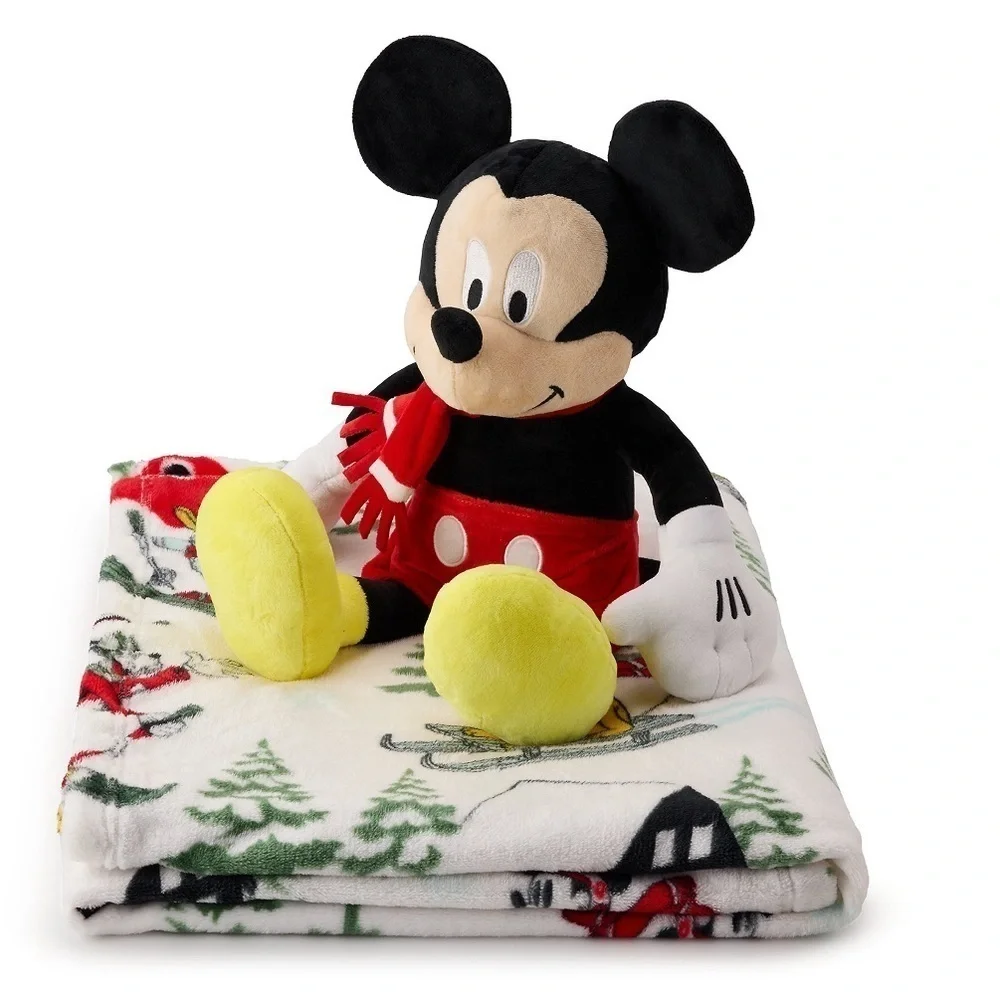 🆕 Disney's Mickey Mouse Pillow Buddy & Throw Buddy Set